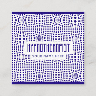 Hypnotherapist Therapy Hypnotist Social Media Blue Square Business Card