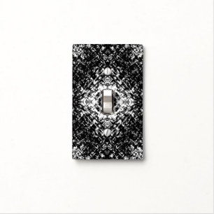 Hypnotic Abstract Black And White Modern Art Light Switch Cover