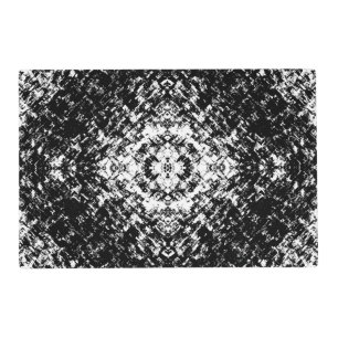 Hypnotic Abstract Black And White Modern Art Placemat