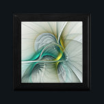 Hypnotic Abstract Golden Turquoise Teal Fractal Gift Box<br><div class="desc">Fractal Art, modern and abstract.
Design for your wooden jewelry gift and keepsake box and more.</div>