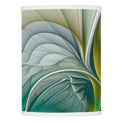 Hypnotic Abstract Golden Turquoise Teal Fractal Lamp Shade