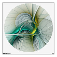 Hypnotic Abstract Golden Turquoise Teal Fractal