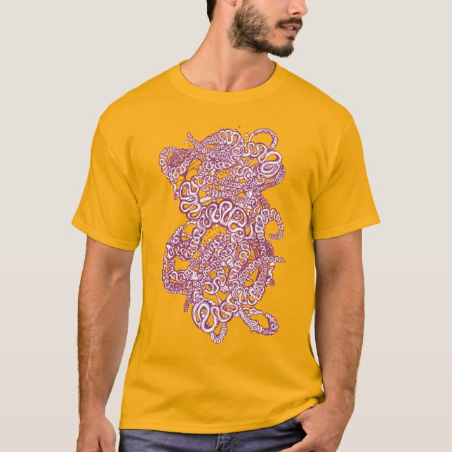 Hypnotic Amorphous Phantasmagoric Modern Groovy  T-Shirt (Front)