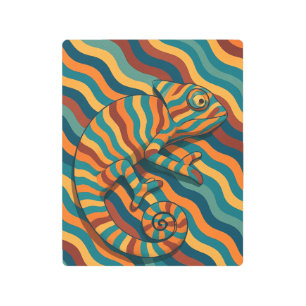 Hypnotic Chameleon Metal Print
