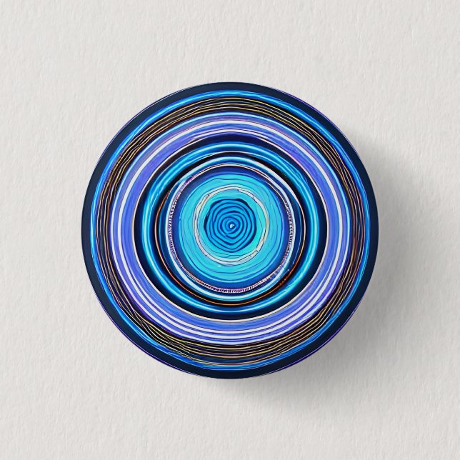 Hypnotic Circles 3 Cm Round Badge Button (Front)
