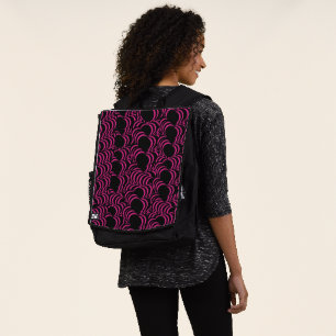Hypnotic Colorful Pink Tunnel Swirls Backpack