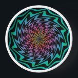 HYPNOTIC DISC Mesmerizing Neon Cool Zig Zag Spiral Clock<br><div class="desc">Enter a mesmerizing realm with our hypnotic zigzag spiral design Clock on Zazzle. Radiating a captivating allure, a vibrant cool rainbow of colors swirl within intricate jagged circles, creating a visual journey that enchants the eyes. This design, whether on apparel, home decor, or accessories, adds a touch of hypnotic elegance...</div>