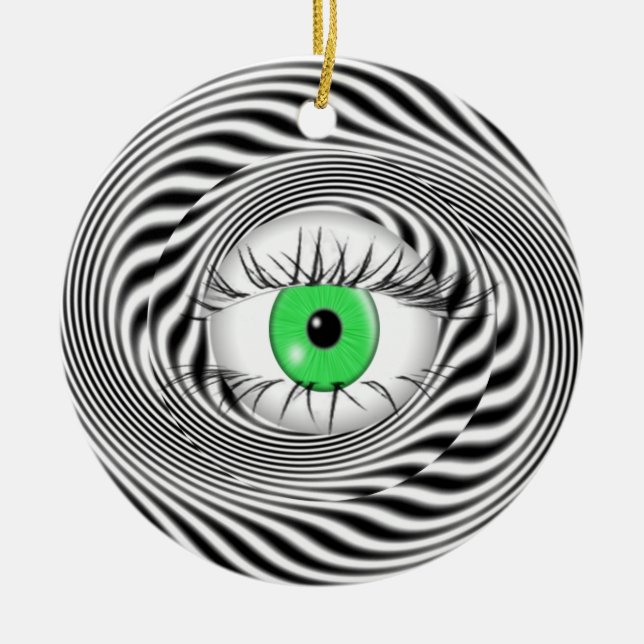 HYPNOTIC EYE - HYPNOTIST CERAMIC ORNAMENT (Front)