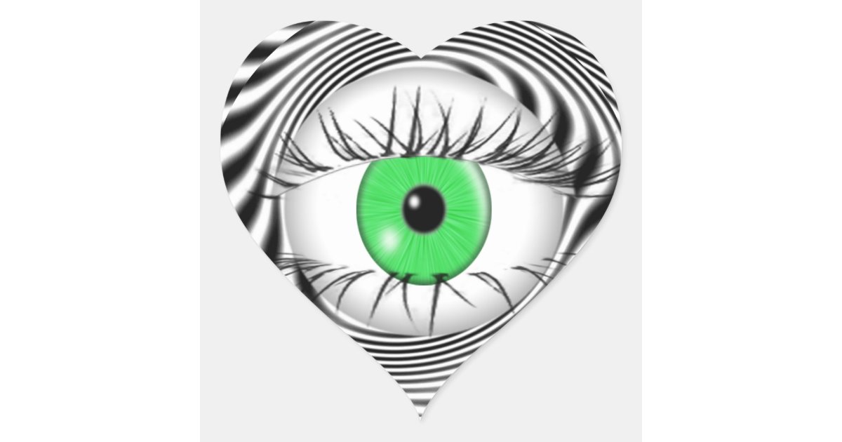 HYPNOTIC EYE - HYPNOTIST HEART STICKER | Zazzle.com