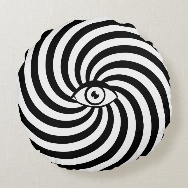 Hypnotic eye round pillow (Back)
