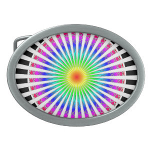 Hypnotic Flower Belt Buckle