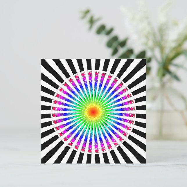Hypnotic Flower  Card (Standing Front)