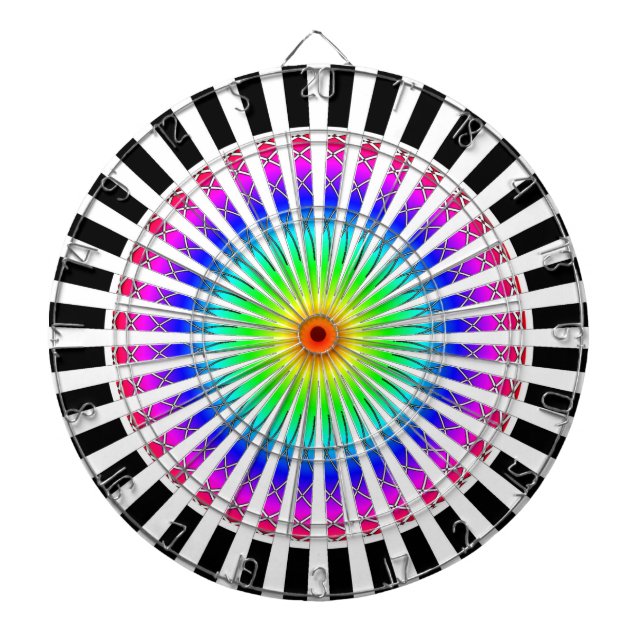 Hypnotic Flower Dart Board (Front)