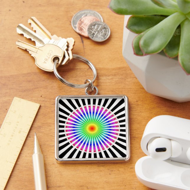 Hypnotic Flower Keychain (Desk)