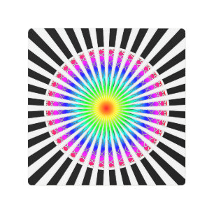 Hypnotic Flower Metal Wall Art