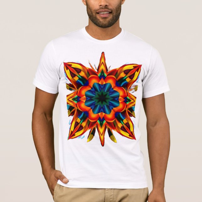Hypnotic Geometric Optical Illusion  T-Shirt (Front)
