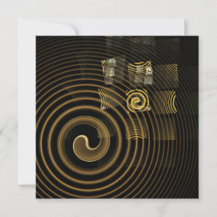 Hypnotic Golden Waves Modern Abstract Art