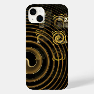 Hypnotic Golden Waves Modern Abstract Art Case-Mate iPhone 14 Plus Case