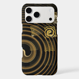 Hypnotic Golden Waves Modern Abstract Art iPhone 17 Pro Max Case