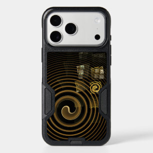 Hypnotic Golden Waves Modern Abstract Art iPhone 17 Pro Max Case
