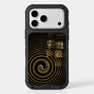Hypnotic Golden Waves Modern Abstract Art iPhone 17 Pro Max Case