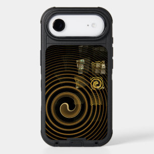 Hypnotic Golden Waves Modern Abstract Art iPhone 17 Air Case