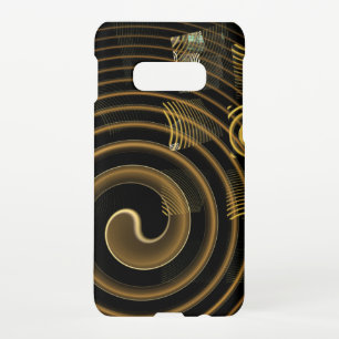 Hypnotic Golden Waves Modern Abstract Art Samsung Galaxy S10E Case