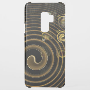 Hypnotic Golden Waves Modern Abstract Art Uncommon Samsung Galaxy S9 Plus Case