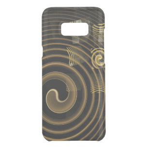 Hypnotic Golden Waves Modern Abstract Art Uncommon Samsung Galaxy S8+ Case