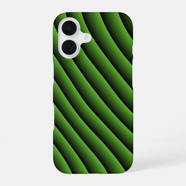 Hypnotic Green Wavy Lines Iphone Case (Back)