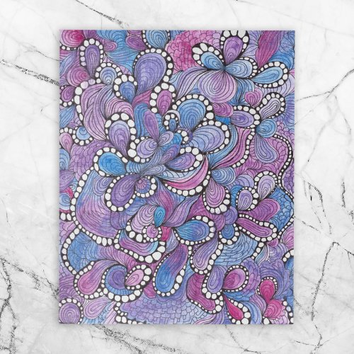 Hypnotic Hand_Drawn Purple Organic Swirls Artwork Jigsaw Puzzle
