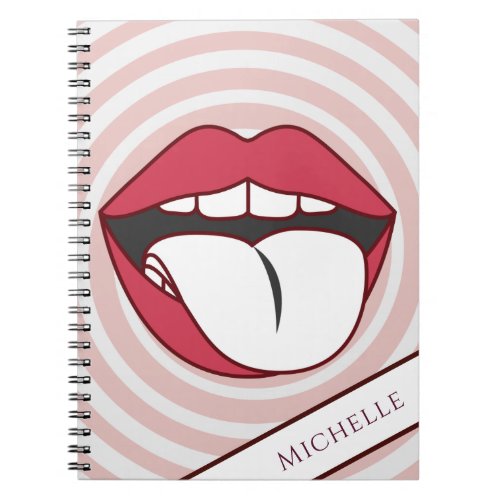 Hypnotic Lips Mouth Cream  Berry Color Cute Girly Notebook