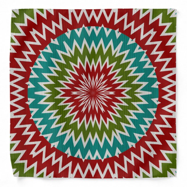 Hypnotic mandalaic flower bandana (Front)