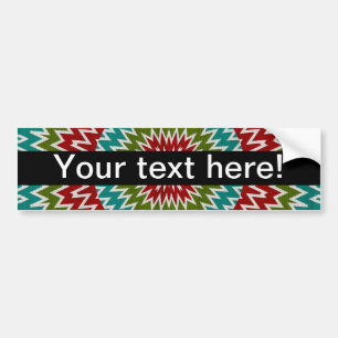 Hypnotic mandalaic flower bumper sticker