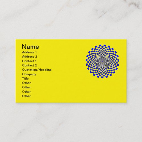 Hypnotic Optical Illusion Business Card