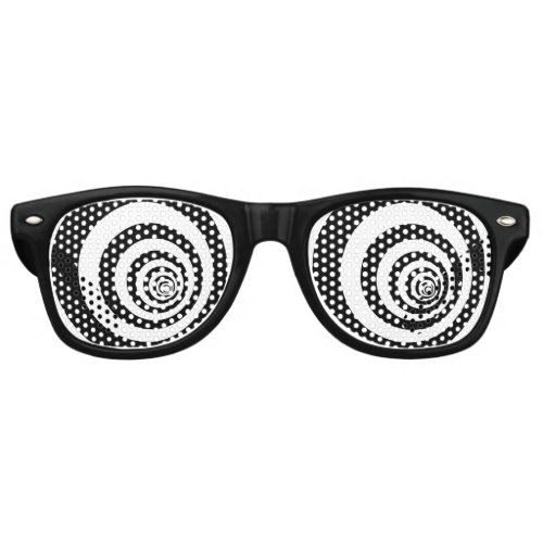 Hypnotic Optical Illusion Concentric Circle Retro Sunglasses