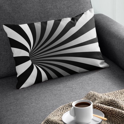 Hypnotic Optical Illusion Curved Spiral Lumbar Pillow