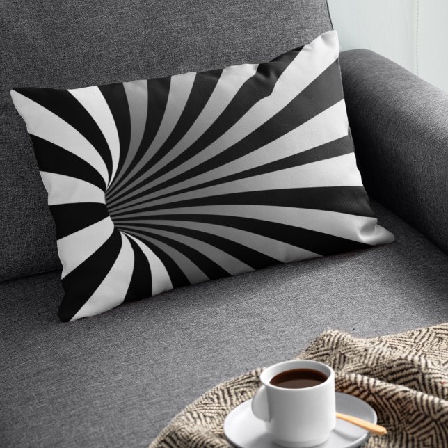 Hypnotic Optical Illusion Curved Spiral Lumbar Pillow (Creator Uploaded)