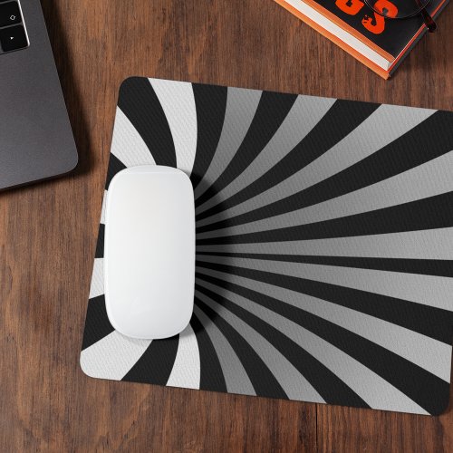 Hypnotic Optical Illusion Curved Spiral Mouse Pad
