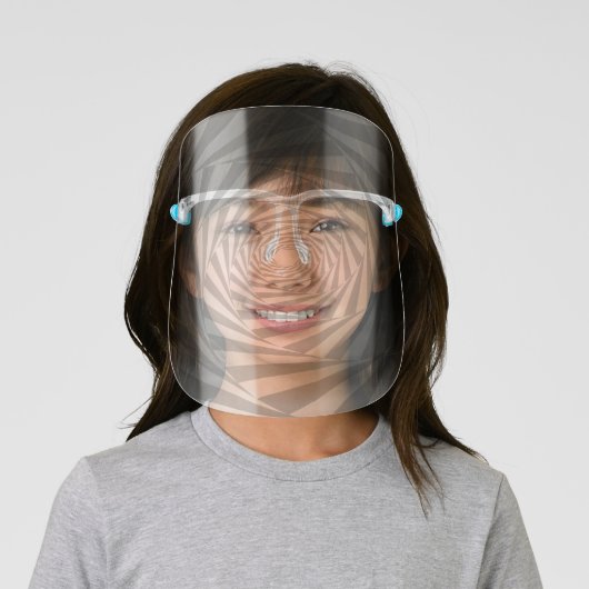 Hypnotic Optical Illusion Effect Face Shield (Insitu)