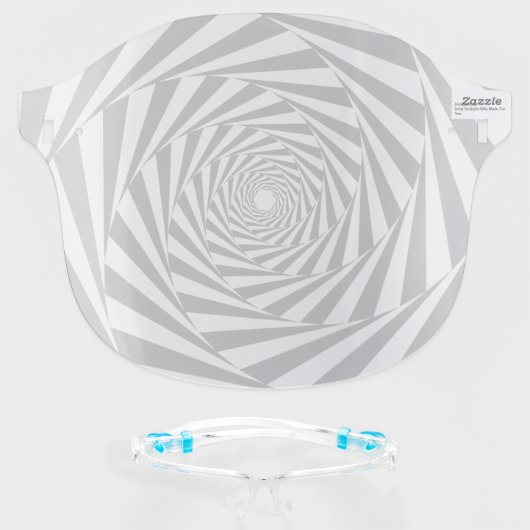Hypnotic Optical Illusion Effect Face Shield (Front w/Glasses)