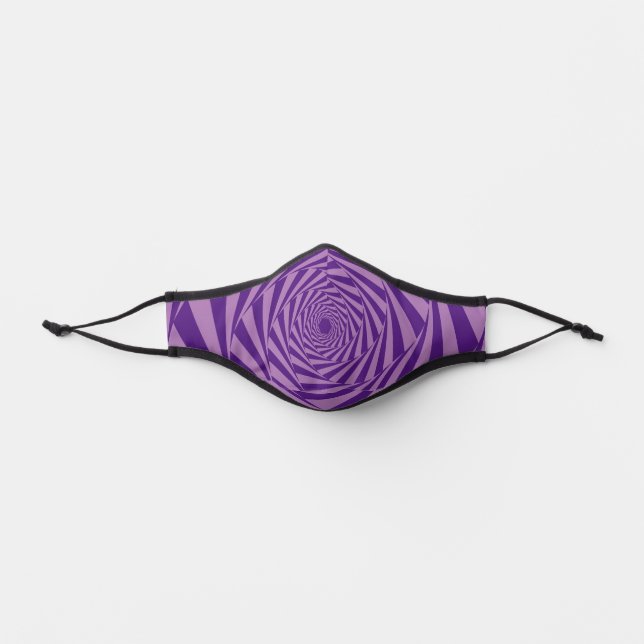 Hypnotic Optical Illusion Effect Purple Premium Face Mask (Front)