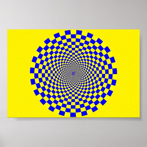 Hypnotic Optical Illusion Poster