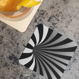 Optical illusion Munker-White' Coasters