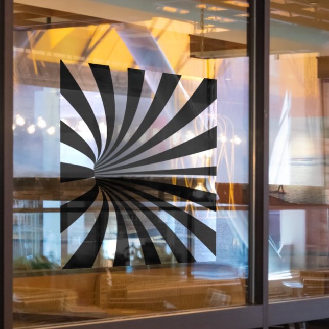 Hypnotic Optical Illusion Vortex Black Window Cling (Creator Uploaded)