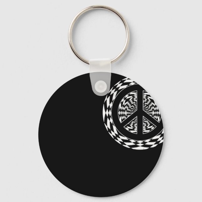 HYPNOTIC PEACE SIGN KEYCHAIN (Front)