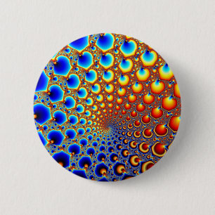 Hypnotic portal - Fractal Pinback Button