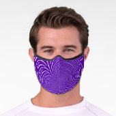 Hypnotic psychedelic illusion pattern premium face mask (Worn)