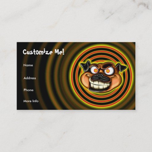 Customizable Hypnotic Pug Business Card