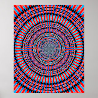 Hypnotic Radial Pattern Poster